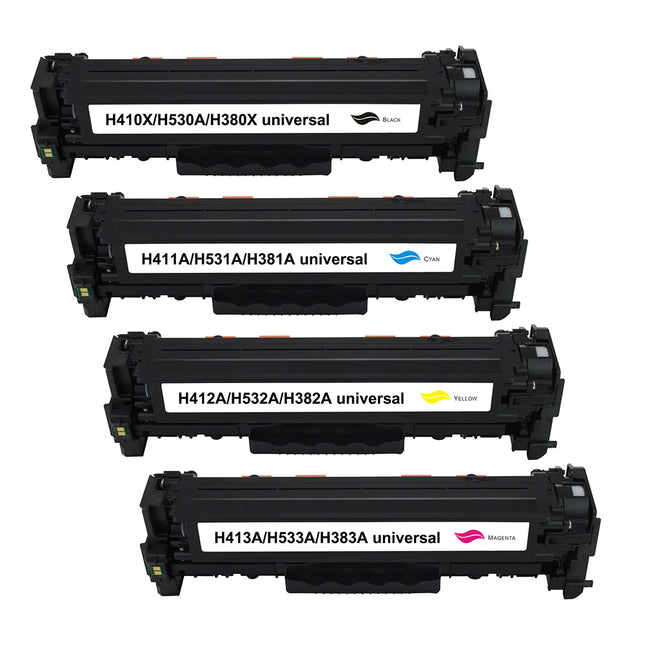 Toner compatible HP CE410X/CC530A/CF380X/Cartridge 718K C/K/M/Y – 2 800 pages