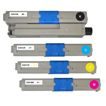 Toner compatible OKI 44973536 / 44973535 / 44973534 / 44973533 Multicolore – 2 200 pages
