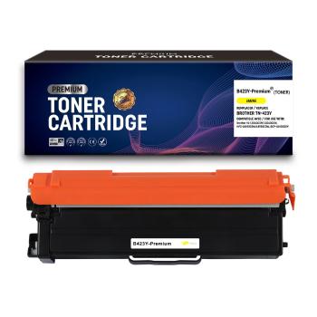 Toner compatible Brother TN-423Y Jaune Premium – 4 000 pages
