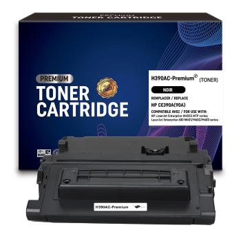 Toner compatible HP CE390A (90A) Noir Premium – 10 000 pages