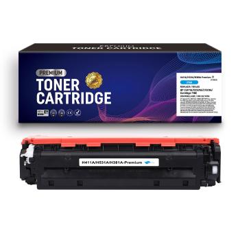 Toner compatible HP CE411A / CC531A / CF381A / 718C Cyan Premium – 2 800 pages
