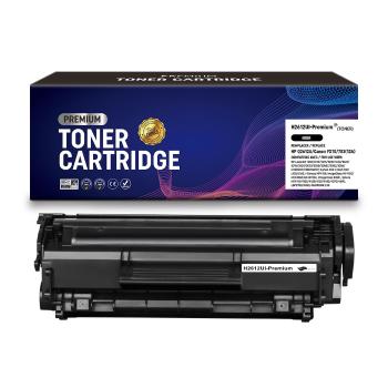 Toner compatible HP Q2612A / Canon FX10 / 703 / FX9 (12A) Noir Premium – 2 000 pages