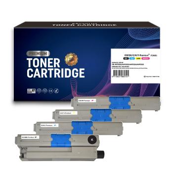 Toner compatible OKI 44973536 / 44973535 / 44973534 / 44973533 Multicolore Premium – 2 200 pages