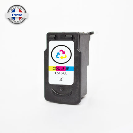 IC513CR-Premium Compatible pour CL513 Cyan Inkjet cartridge Canon Reman 350 Pages Avec puce récente avec niveau