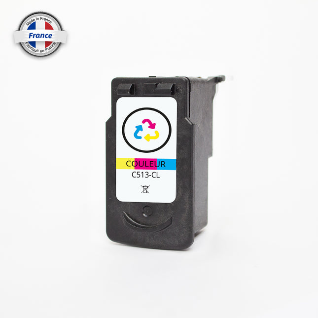 IC513CR-Premium Compatible pour CL513 Cyan Inkjet cartridge Canon Reman 350 Pages Avec puce récente avec niveau