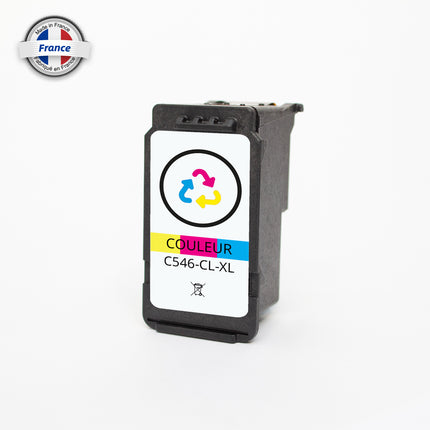 IC546XCR-Premium Compatible pour CL546XL Cyan Inkjet cartridge Canon Reman 300 Pages Avec puce récente avec niveau