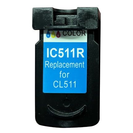 IC511R Compatible pour CL511 C/M/Y Inkjet cartridge Canon Reman 350 Pages