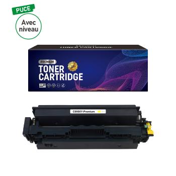Toner compatible Canon 055H / 3017C002 Jaune Premium – 5 900 pages