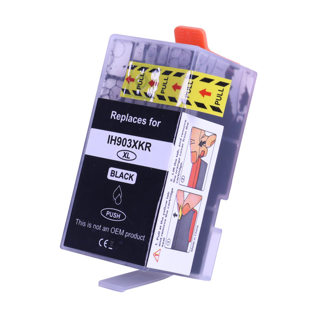 IH903XKR Compatible pour 903XLBK Noir Inkjet cartridge HP Reman 1500 Pages,puce anti-mise à jour