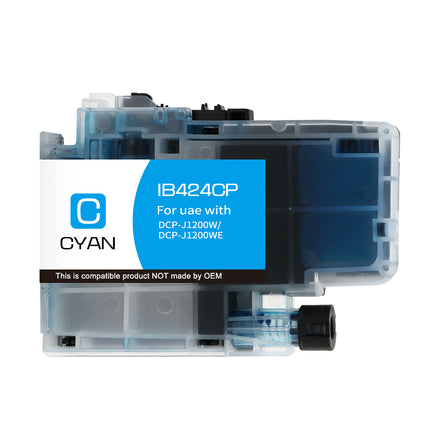 IB424CP Compatible pour LC424C Cyan Inkjet cartridge Brother Compatible 750 Pages