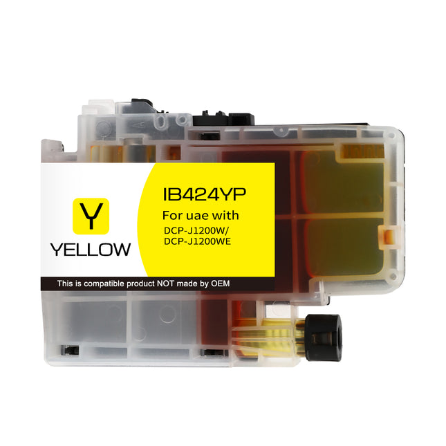 IB424YP Compatible pour LC424Y Jaune Inkjet cartridge Brother Compatible 750 Pages