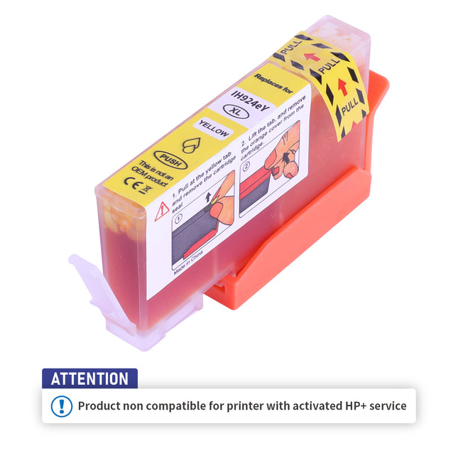 IH924eY Compatible pour 924e Y Jaune Inkjet cartridge HP Compatible 800 Pages, Produit non compatible avec le service HP+ activé