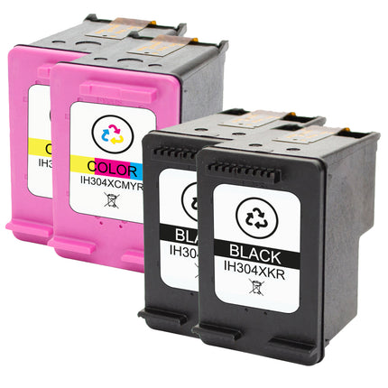 IH304XKR/CMYR-2 Compatible pour 304XLK/C/M/Y(N9K08AE/N9K07AE) C/K/M/Y Inkjet cartridge HP Reman 750/450 Pages