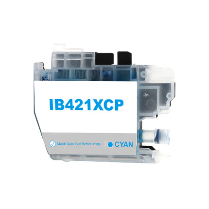 IB421XCP Compatible pour LC421XLC Cyan Inkjet cartridge Brother Compatible 500 Pages