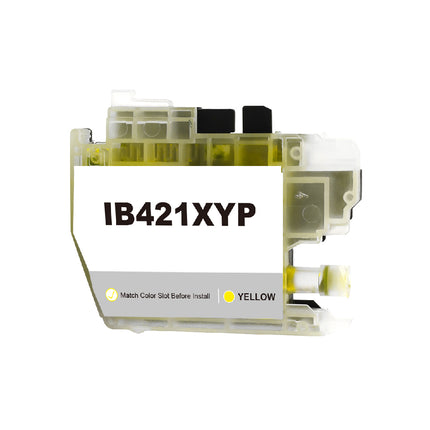 IB421XYP Compatible pour LC421XLY Jaune Inkjet cartridge Brother Compatible 500 Pages