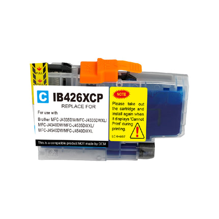 IB426XCP Compatible pour LC426XLC Cyan Inkjet cartridge Brother Compatible 5000 Pages
