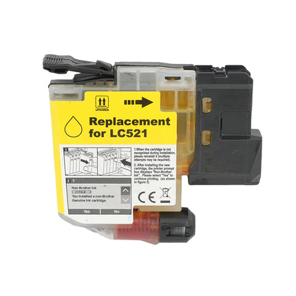 Cartouche compatible Brother LC521 Y Jaune – 500 pages