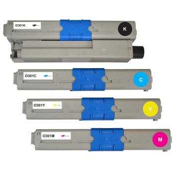 Toner compatible OKI 44973536 / 44973535 / 44973534 / 44973533 Noir / Cyan / Magenta / Jaune – 2 200 pages