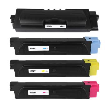 Toner compatible Kyocera TK-590K / TK-590C / TK-590M / TK-590Y Noir, Cyan, Magenta, Jaune – 7 000 / 5 000 pages
