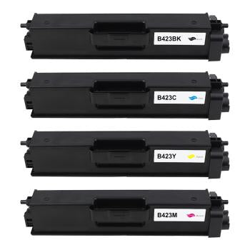 Toner compatible Brother TN-423BK / TN-423C / TN-423M / TN-423Y Noir, Cyan, Magenta, Jaune – K:6 500 / C/M/Y:4 000 pages